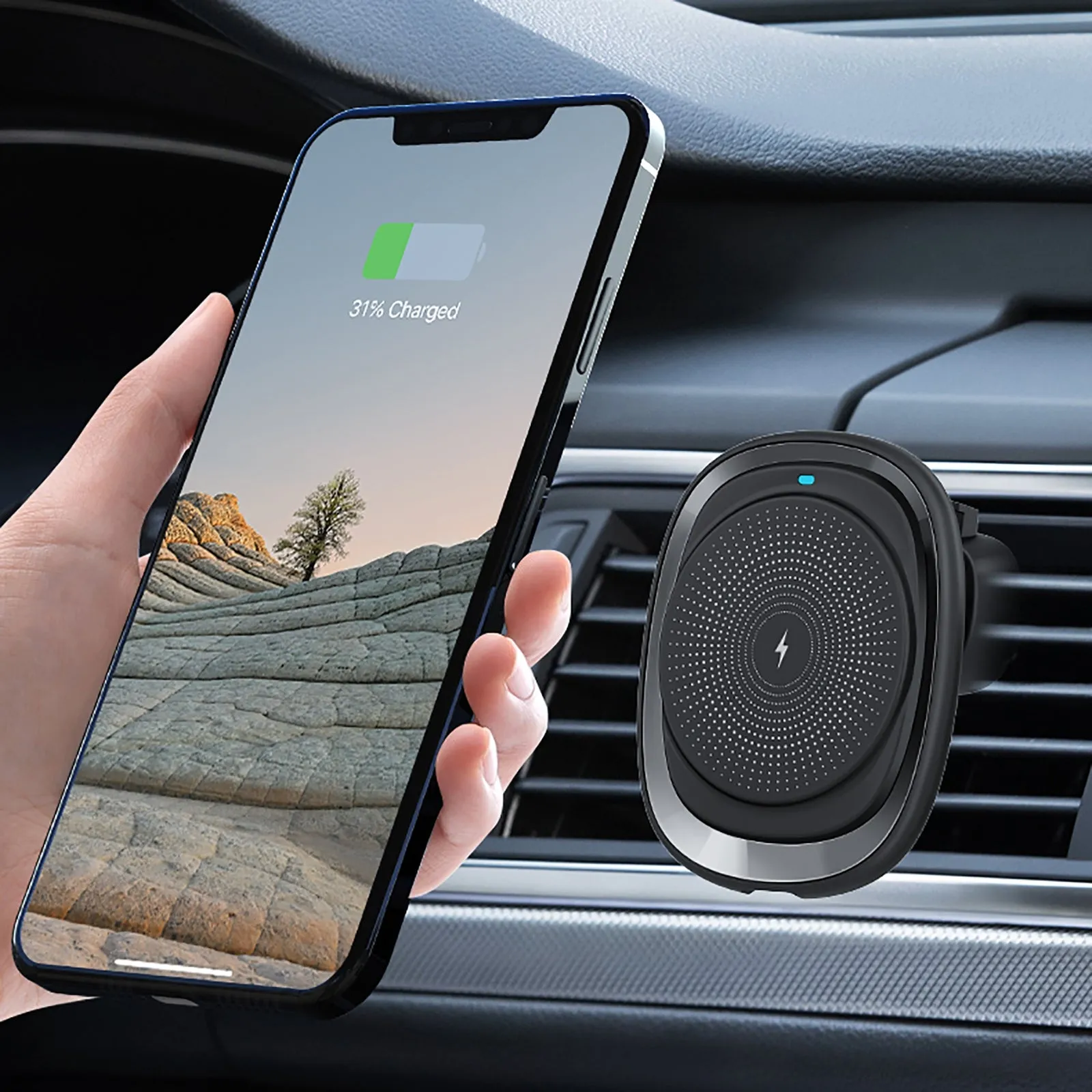 15w Magnetic Wireless Car Charger Fast Charging Air Vent Phone