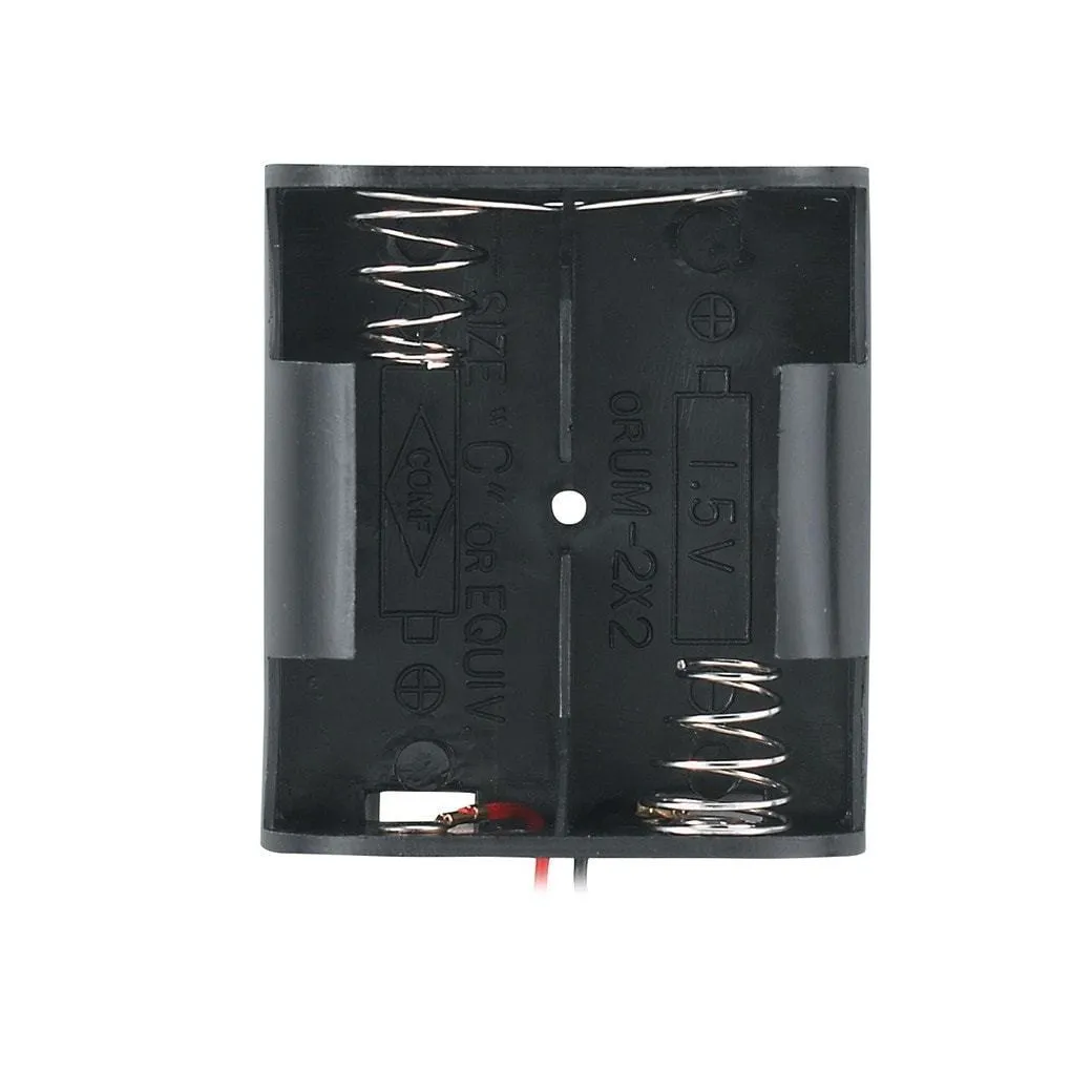 2 C Battery Holder with Wire Leads