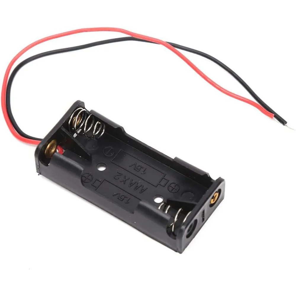 2 x AA Battery Holder Stack Box Case