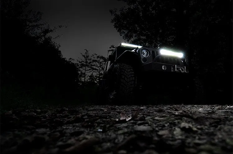 20 Inch Chrome Series LED Light Bar | Dual Row | Amber DRL