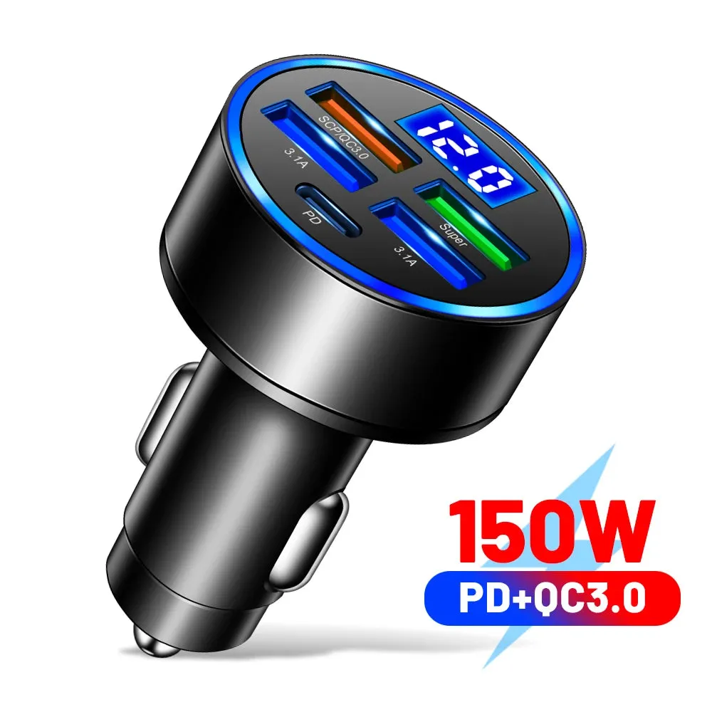 250W PD 6-Port Car Charger