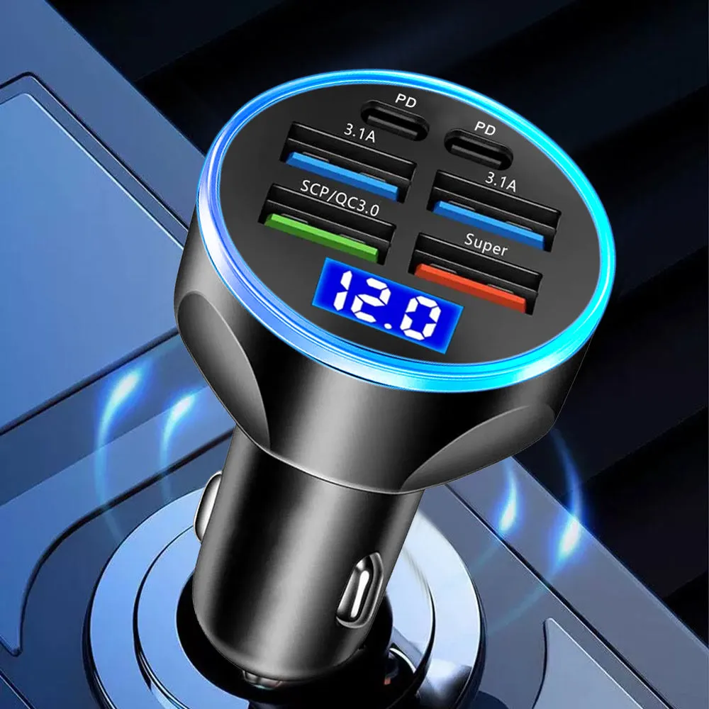 250W PD 6-Port Car Charger