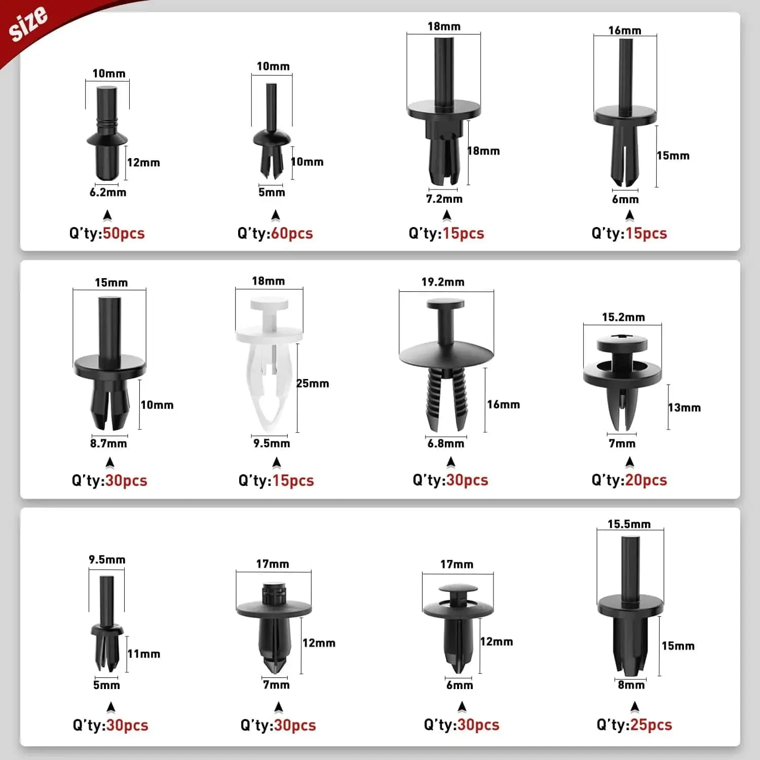 380 Pcs Car Retainer Clips & Fastener Remover