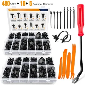 480 Pcs Car Push Retainer Clips Kits For Toyota GM Ford Honda Acura Chrysler