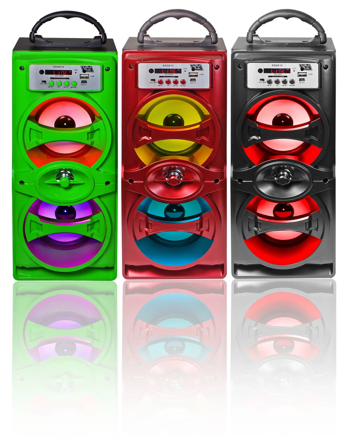 500 Watts Fully Powered Portable Multimedia Speaker with USB/SD & FM Radio