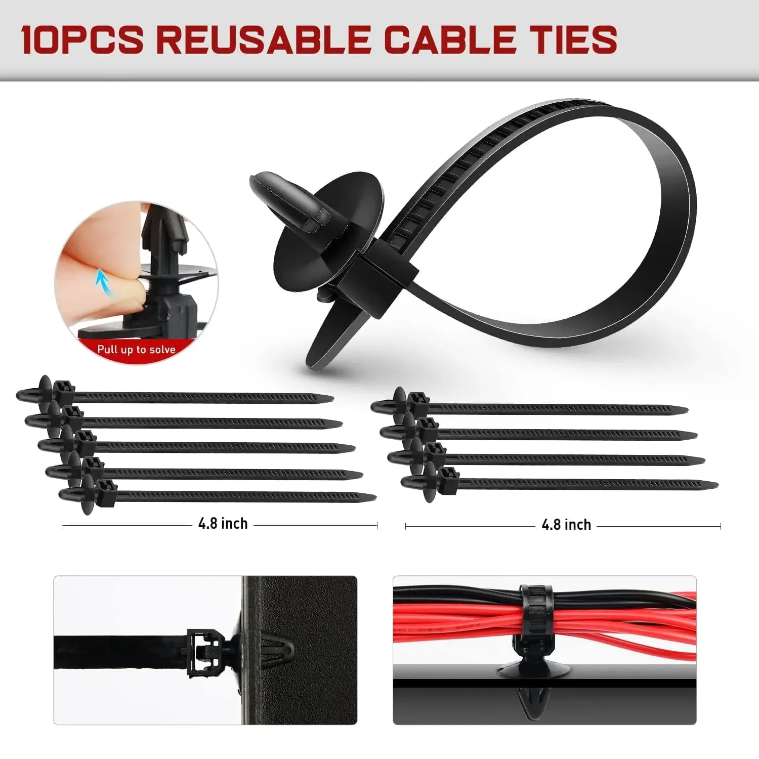 60 Pcs Universal Wiring Harness Routing Clip Assortment Kit