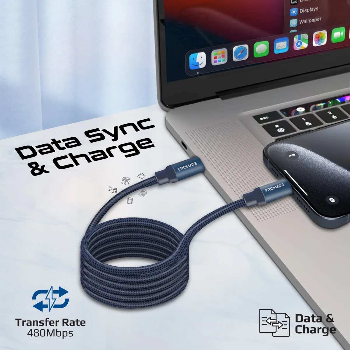 60W Power Delivery Self-Organizing Magnetic USB-C Cable