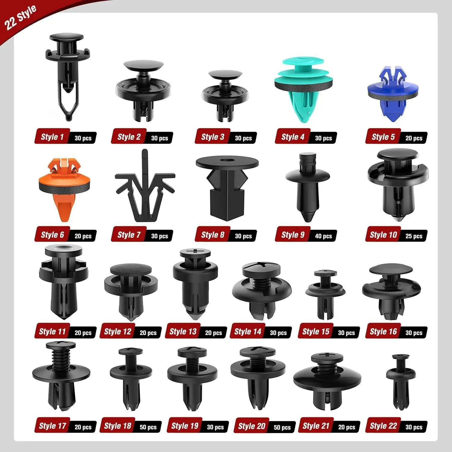 680 Pcs Bumper Retainer Clips Car Push Retainer Kit