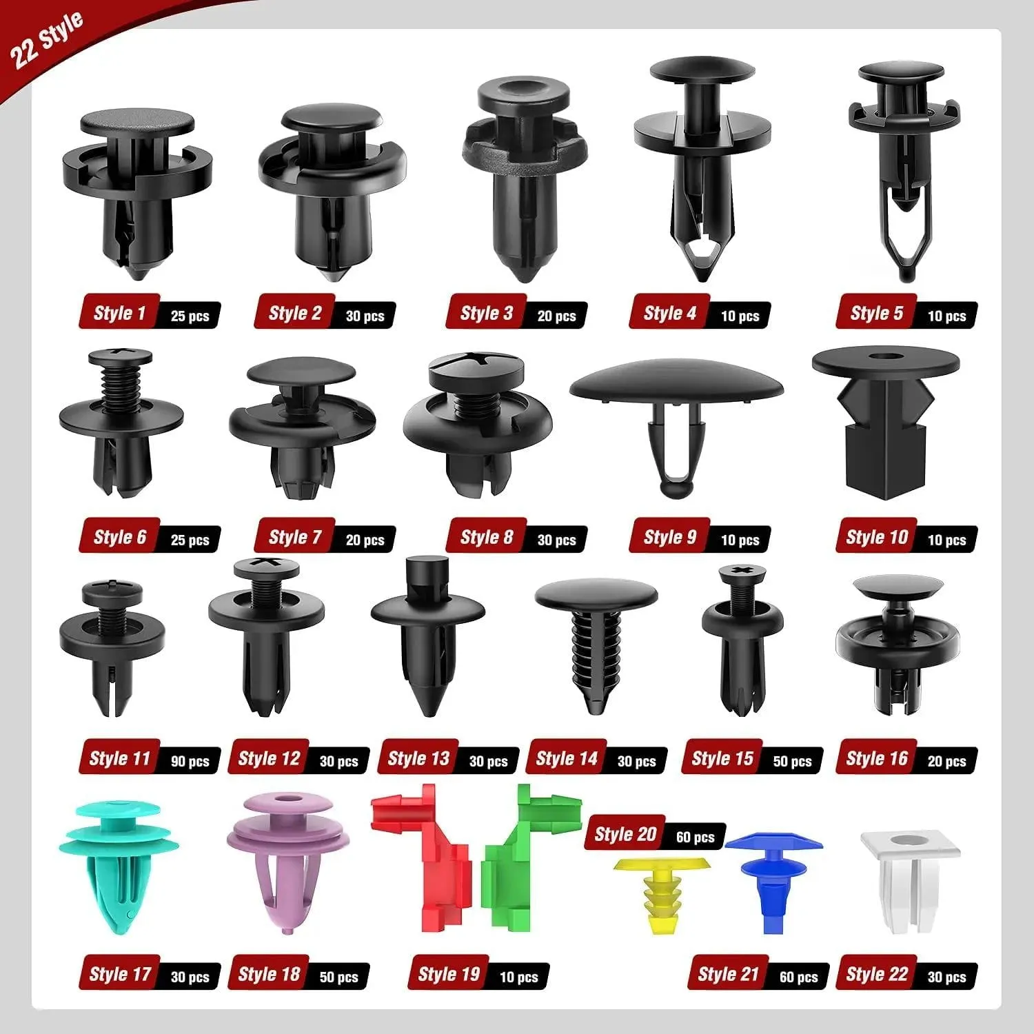 725 Pcs Car Push Retainer Clips Kits For Toyota GM Ford Honda Chevy