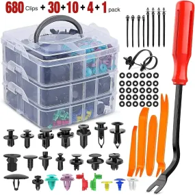 725 Pcs Car Push Retainer Clips Kits For Toyota GM Ford Honda Chevy