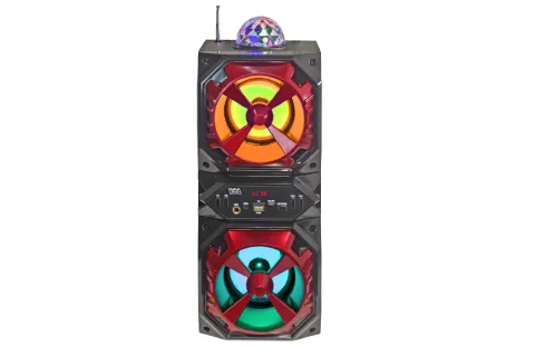 800 Watts Powered Portable Multimedia Speaker with Disco Ball and Stereo Sound