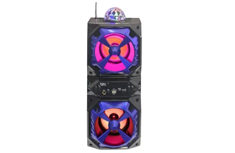 800 Watts Powered Portable Multimedia Speaker with Disco Ball and Stereo Sound