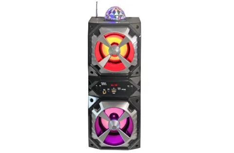 800 Watts Powered Portable Multimedia Speaker with Disco Ball and Stereo Sound