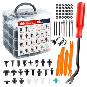845 Pcs Car Push Retainer Clips Auto Fasteners Assortment