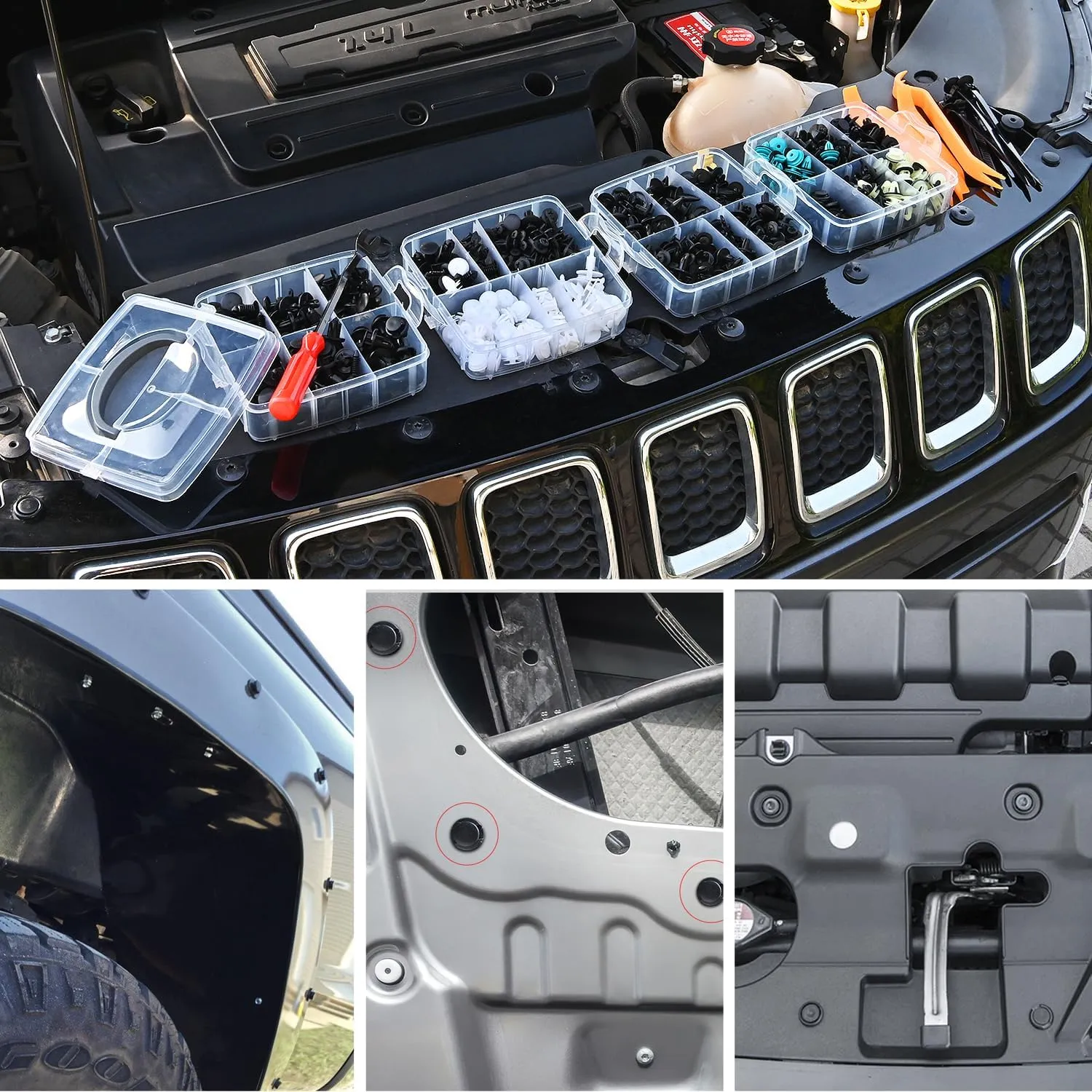845 Pcs Car Push Retainer Clips Auto Fasteners Assortment
