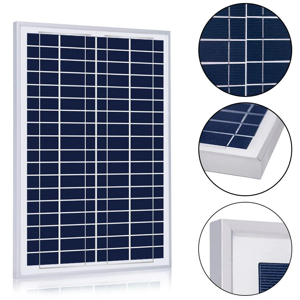 ACOPOWER 25W Off-grid Solar Kits, 5A charge controller with SAE