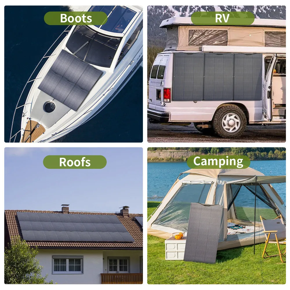 ALLPOWERS Solar Generator Kit 2000W (S2000   SF100 100W Flexible Solar Panel)