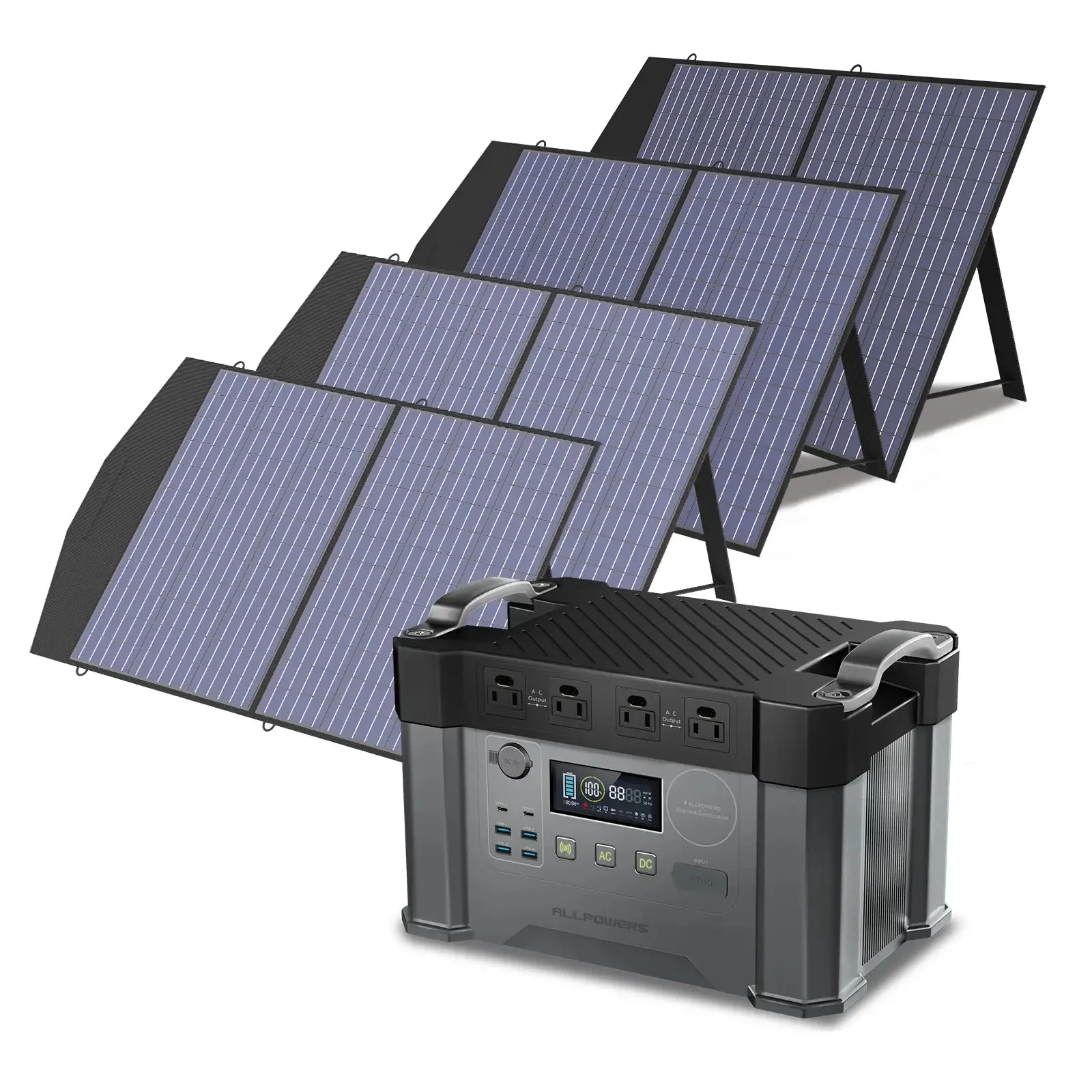 ALLPOWERS Solar Generator Kit 2000W (S2000   SP027 100W Solar Panel)
