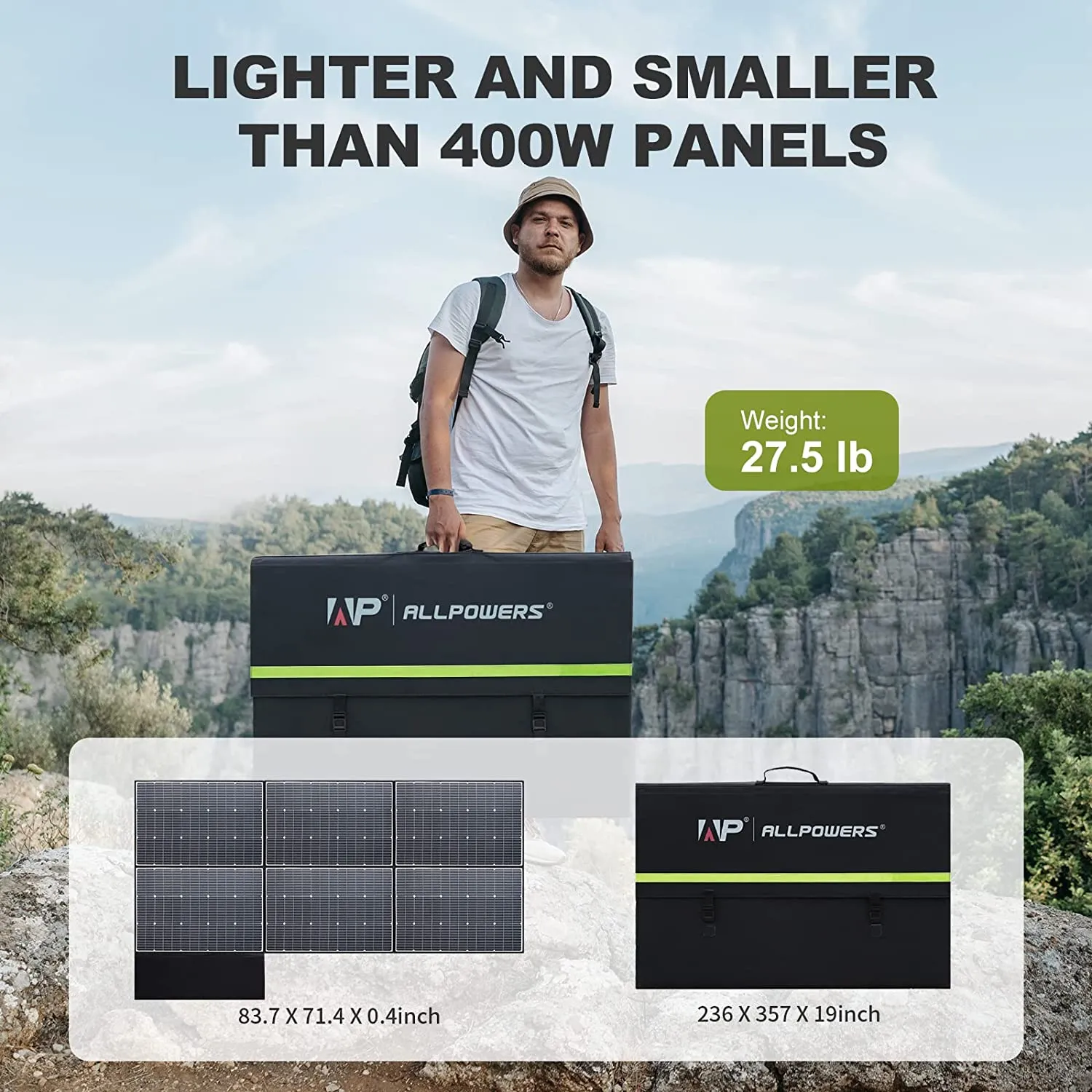 ALLPOWERS SP039 Monocrystalline Portable Solar Panel 600W