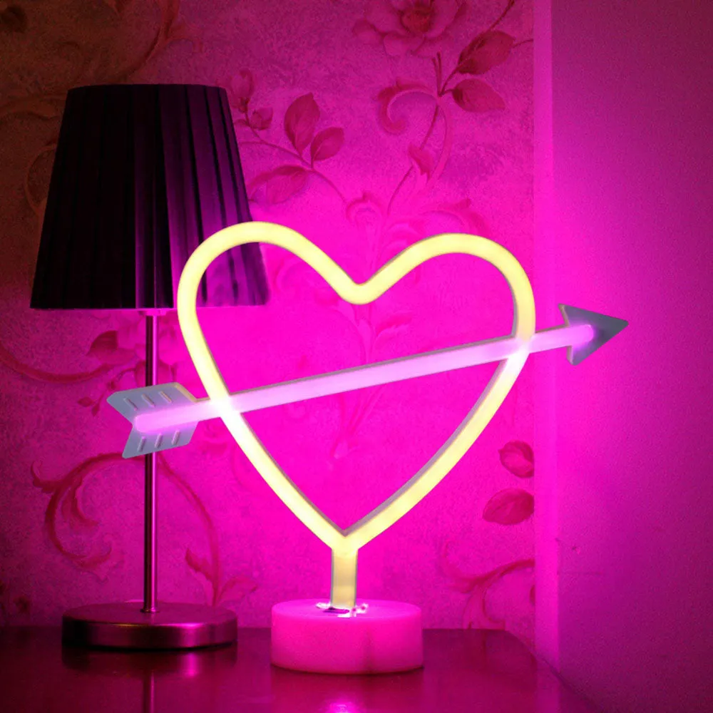 AMZER Neon LED Holiday Light with Holder, Warm Fairy Decorative Lamp Night Light for Christmas, Wedding, Party, Bedroom