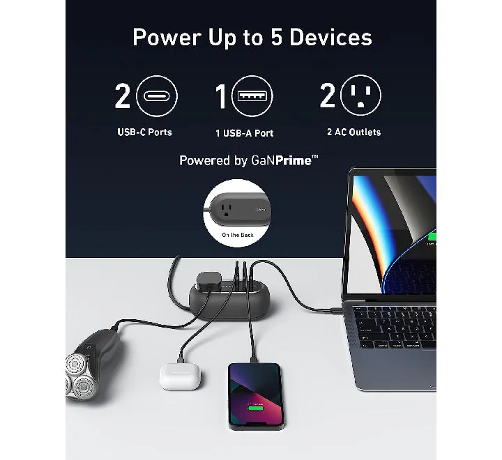 Anker GaNPrime 65W Charging Station Power Delivery for iPhone 15/15 Plus/15 Pro/15 Pro Max and More(Black)