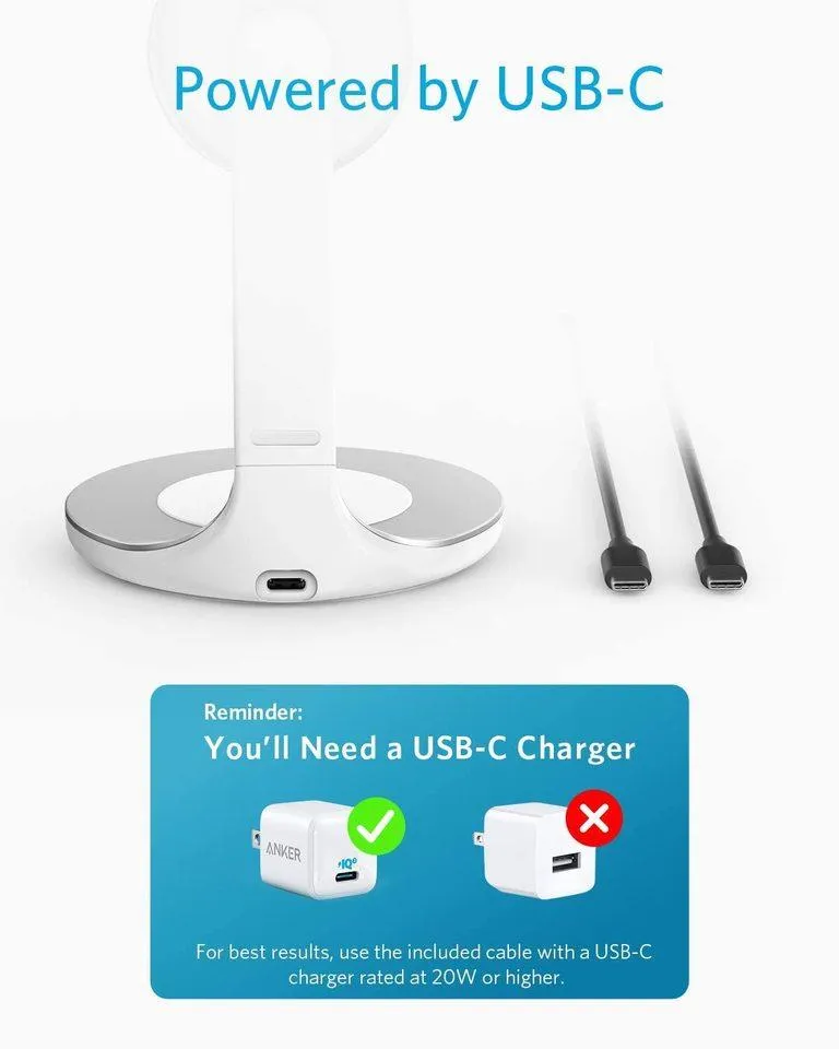 Anker PowerWave Magnetic 2-in-1 Stand with 4 ft USB-C Cable