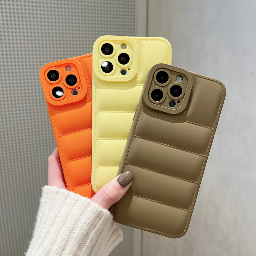 Anymob iPhone Matte Blue Jacket Silicone Case Camera Protection Shockproof Back Cover