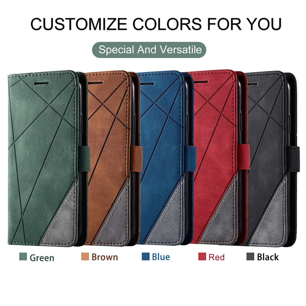 Anymob Samsung Black Flip Case Leather Phone Wallet Cover Protection