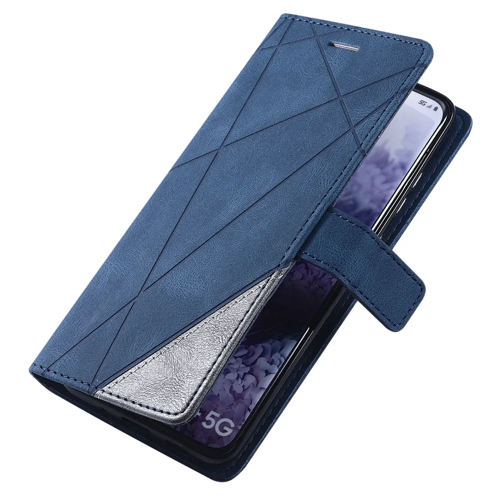 Anymob Samsung Black Flip Case Leather Phone Wallet Cover Protection