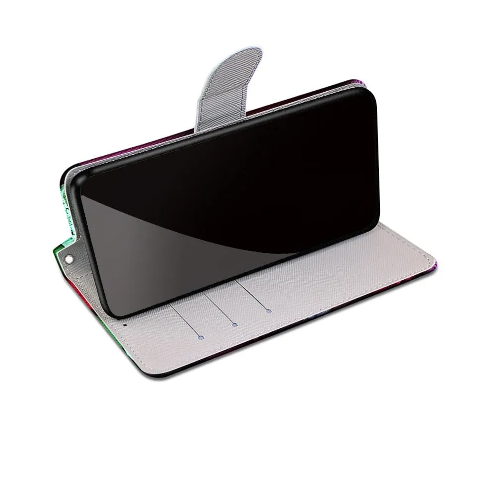Anymob Samsung Case Mint Green Lemon Magnetic Flip Leather Card Slot Wallet Phone Cover Protection