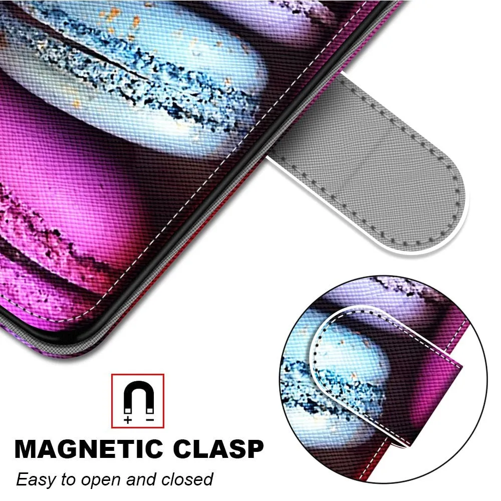 Anymob Samsung Case Mint Green Lemon Magnetic Flip Leather Card Slot Wallet Phone Cover Protection
