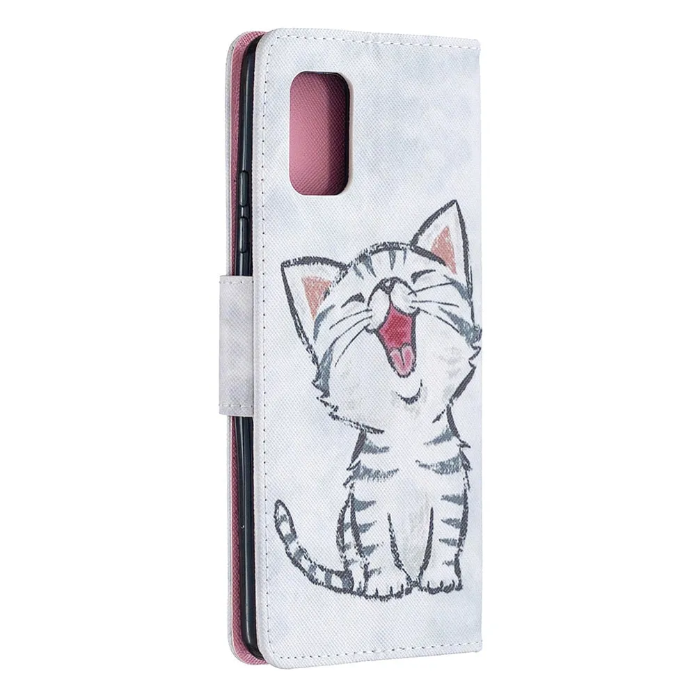 Anymob Samsung Case White And Black Flower Cartoon Flip Leather Wallet Phone Cover Protection