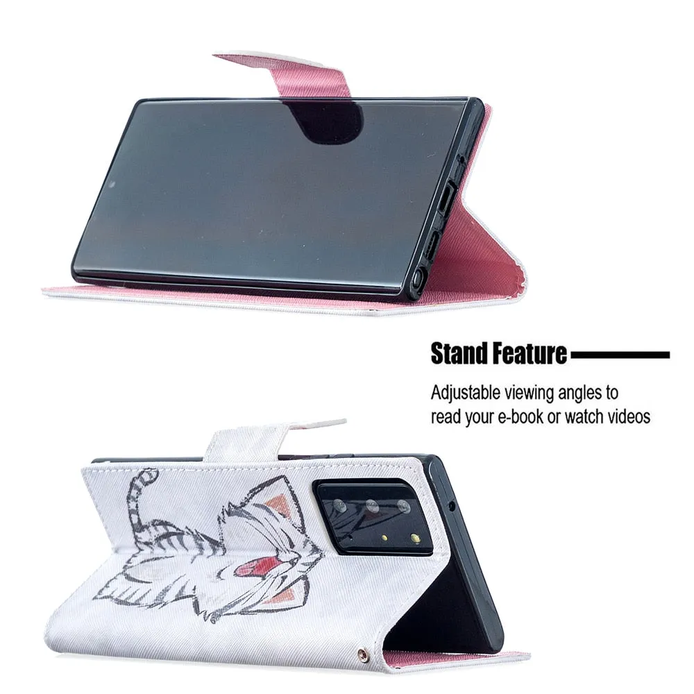 Anymob Samsung Case White And Gray Flower Design Flip Leather Wallet Phone Cover Protection