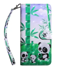 Anymob Xiaomi Redmi Green Leather Case Panda Flip Wallet Cover Bag Shell Protection