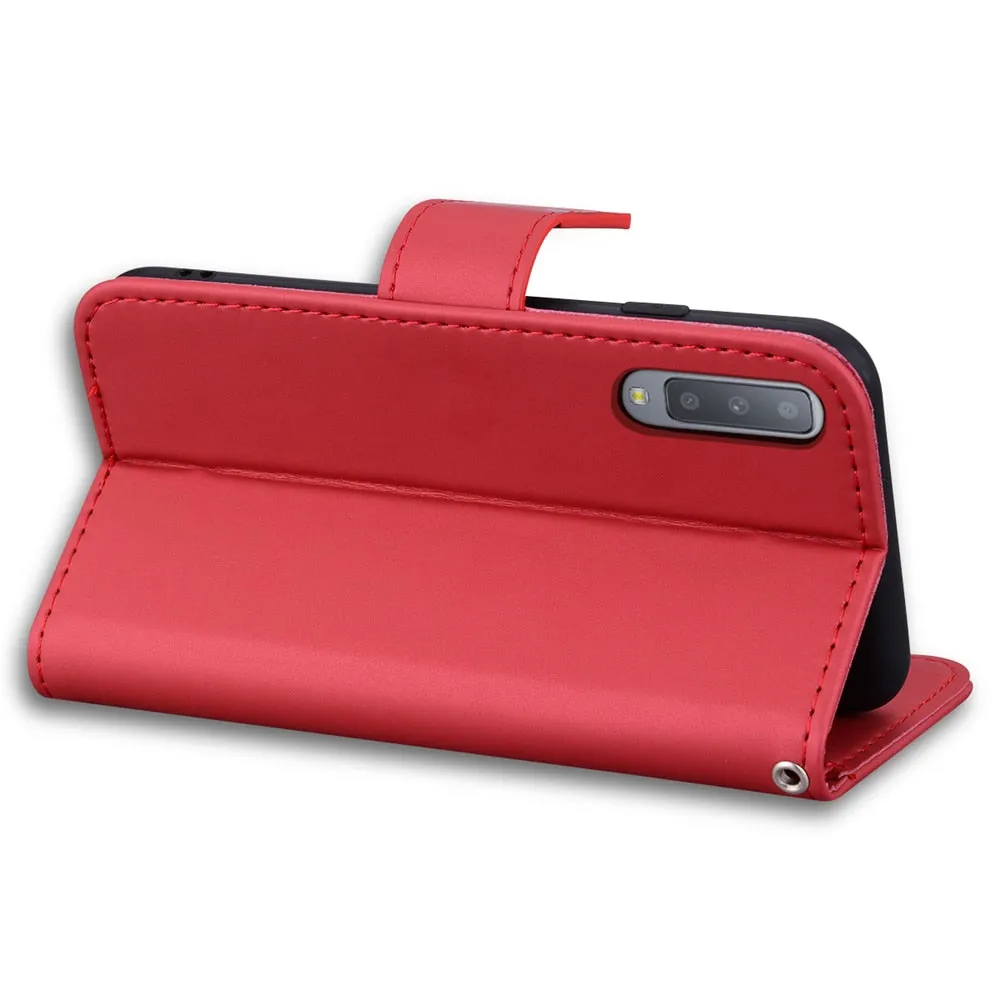 Anymob Xiaomi Redmi Pink and White Bunny Flip Case Leather Phone Wallet Cover Protection