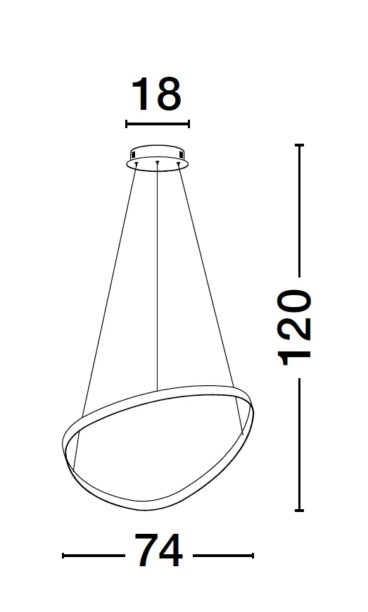 ARI Dimmable Sandy Black Aluminium & Acrylic Single Ring Pendant - ID 10225