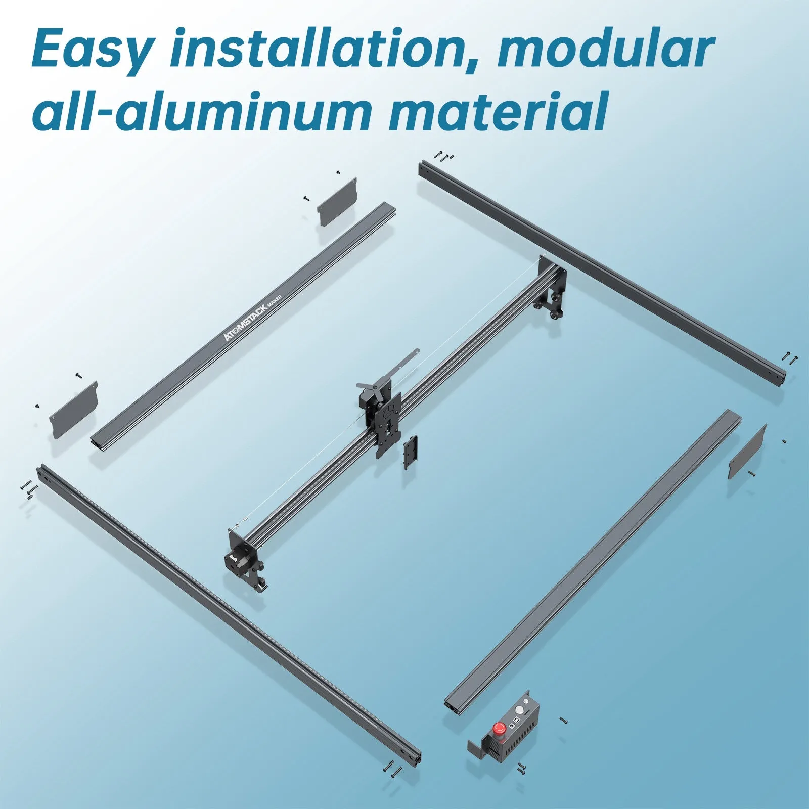Atomstack E85 Working Area Expansion Kit 850*800mm for ATOMSTCK X40 PRO S40 PRO A40 PRO X30 PRO S30 PRO A30 PROX20 Pro, A20 Pro, S20 Pro,X7 Pro, A10 Pro, S10 Pro,X7 40W, A5 Series Laser Engraver and Cutter