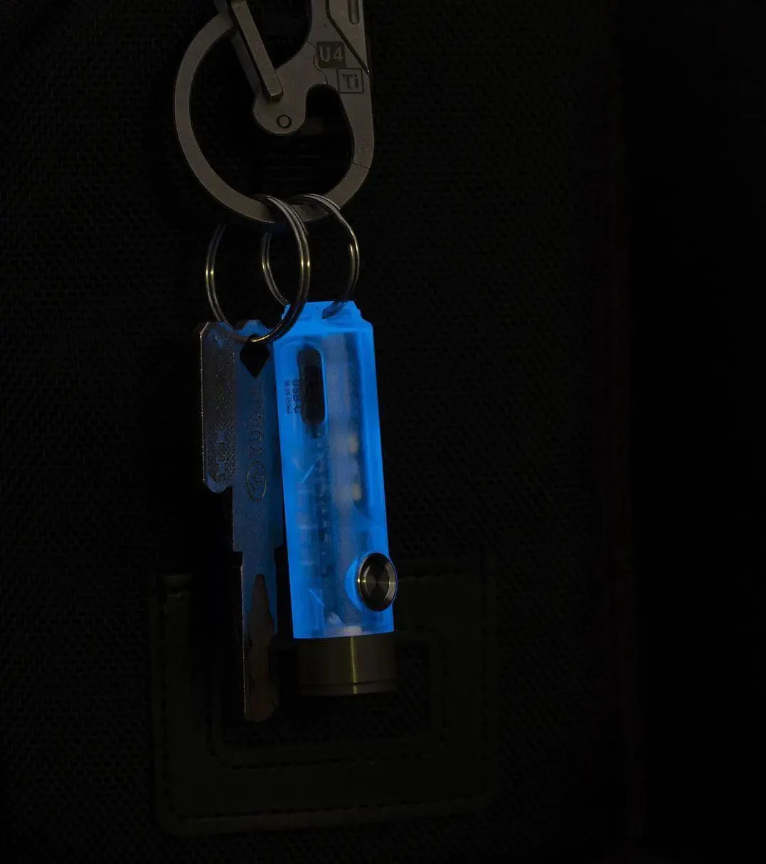 Aurora A7 USB-C GITD Keychain Flashlight  | Gen 4