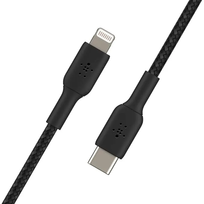 Belkin BoostCharge Braided USB-C to Lightning Cable (0.9M/ 3Ft, Black)