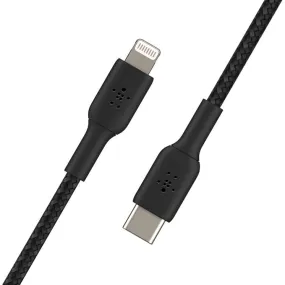 Belkin BoostCharge Braided USB-C to Lightning Cable (0.9M/ 3Ft, Black)