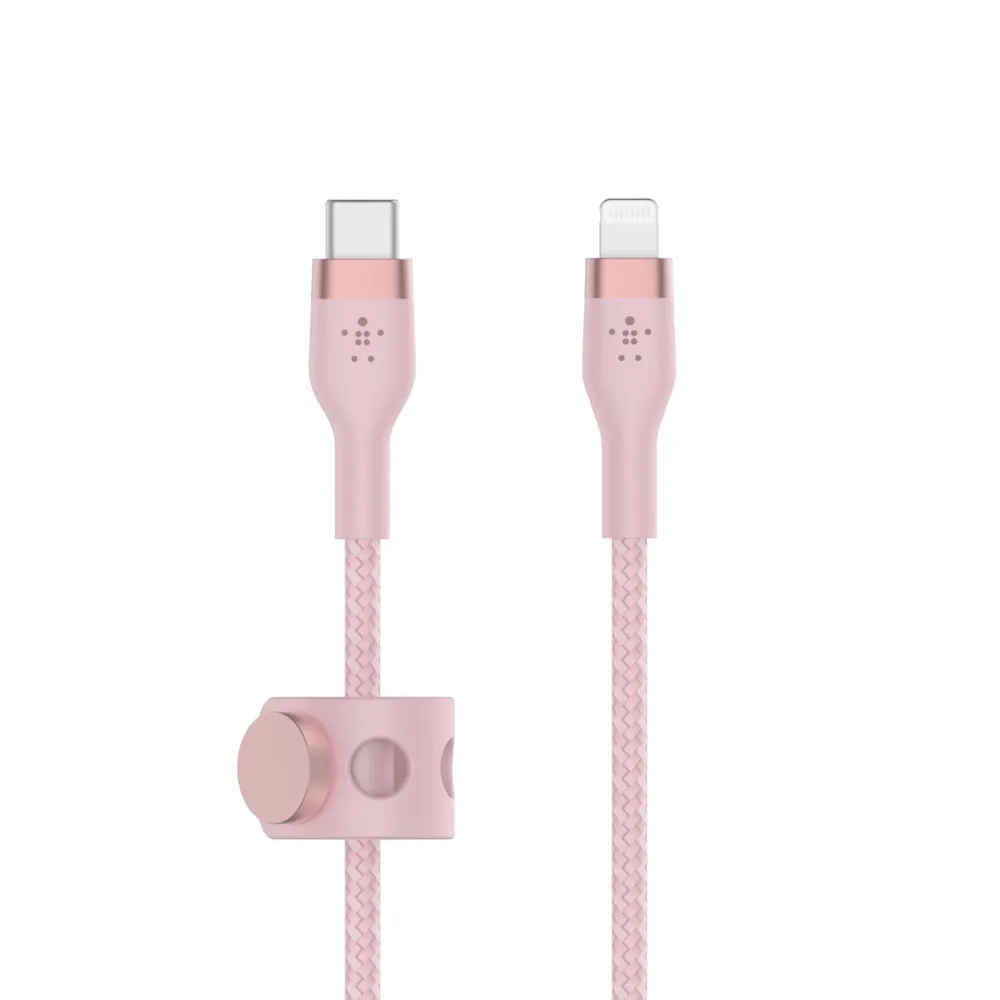 Belkin Usb-C To Lighting, Braid Sil, 1M, Pink Magnetic Management