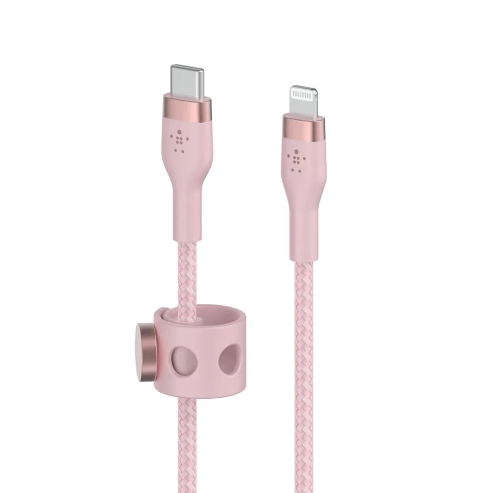 Belkin Usb-C To Lighting, Braid Sil, 1M, Pink Magnetic Management