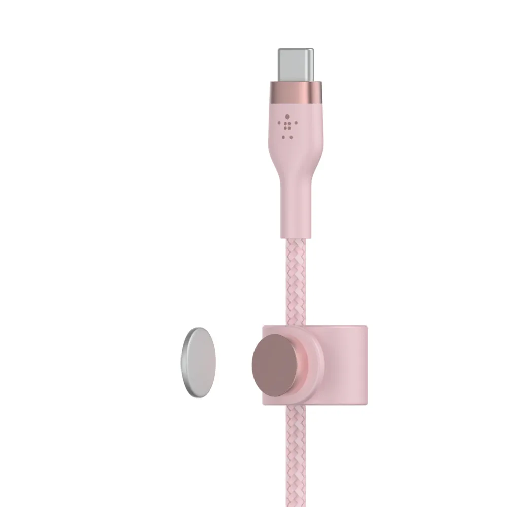 Belkin Usb-C To Lighting, Braid Sil, 1M, Pink Magnetic Management