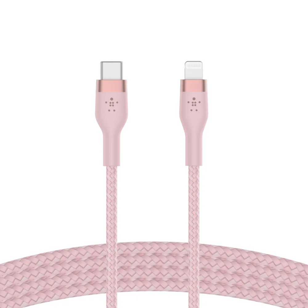 Belkin Usb-C To Lighting, Braid Sil, 1M, Pink Magnetic Management