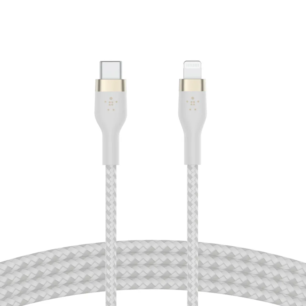 Belkin Usb-C To Lighting, Braid Sil, 1M, White Magnetic Management