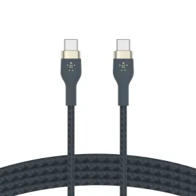 Belkin Usb-C To Usb-C 2.0, Braid Sil, 1M, Blue Magnetic Management