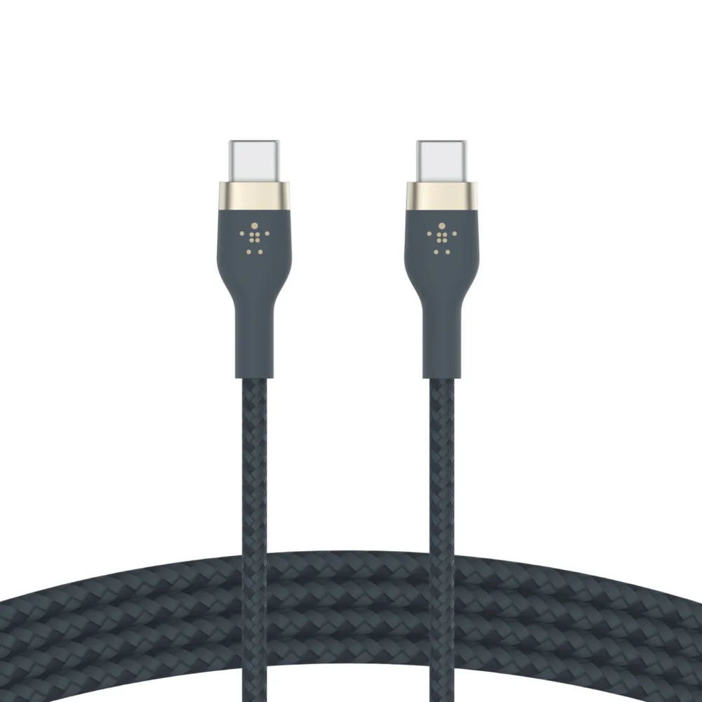 Belkin Usb-C To Usb-C 2.0, Braid Sil, 1M, Blue Magnetic Management