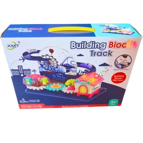 Building Block Track Set with Magnetic Function & USB Charging | Electric & Manual Rail Toy for Kids 3 
