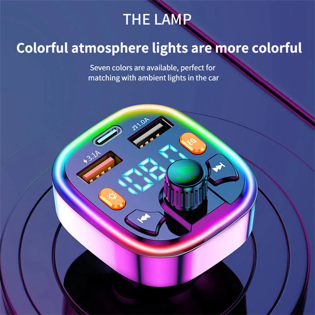 Car  Fm  Transmitter External Microphone Dual Usb Pd Type C Fast