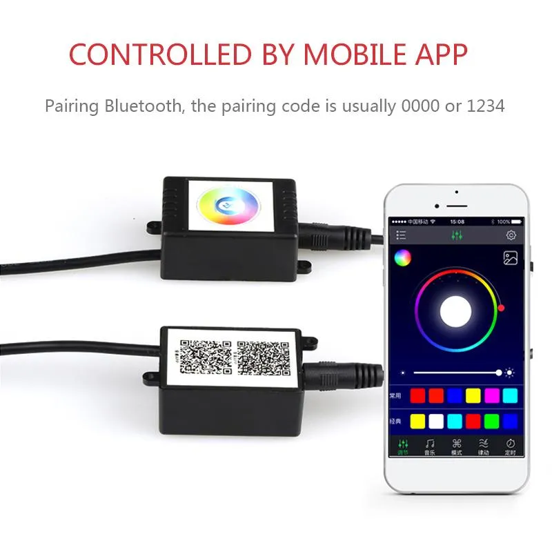 Car Underglow Neon LED Strip Lights APP/Remote Control Auto Underbody RGB Atmosphere Lamp